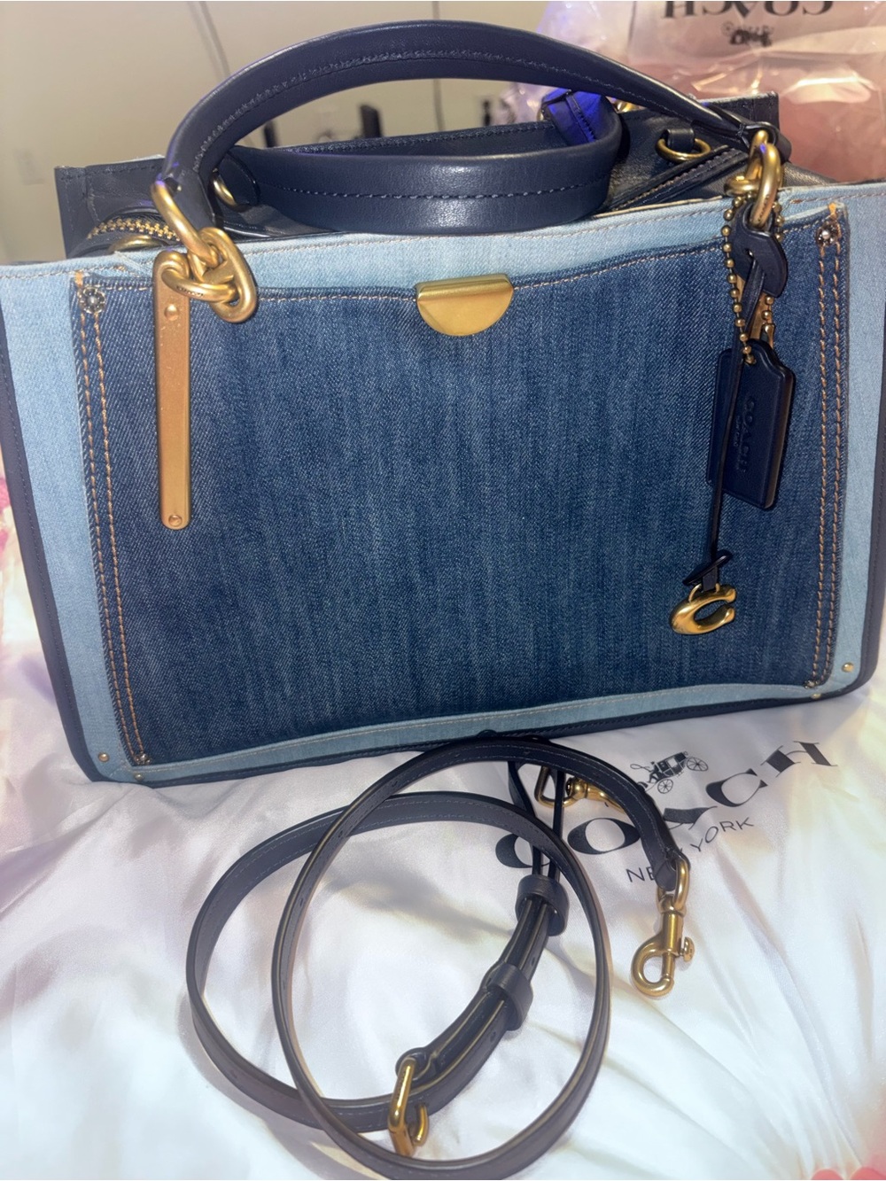 Coach Dreamer 36, Blue Denim Colorblock